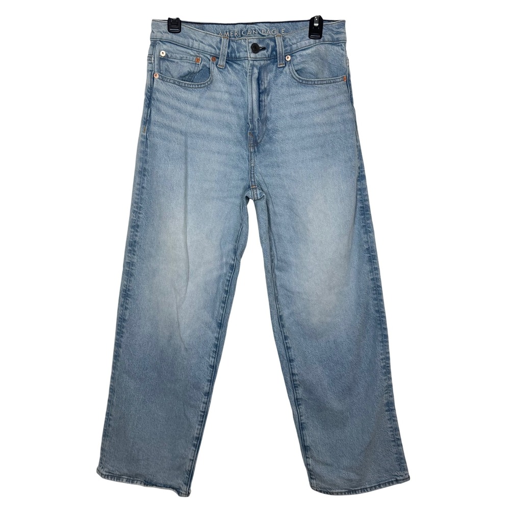 American Eagle Baggy Easyflex Jeans Mens 28x32 Light Wash Blue Relaxed Skater